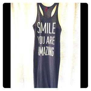 Divided by H&M gray racer back dress